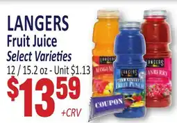 Jetro LANGERS Fruit Juice offer