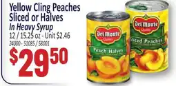 Jetro Yellow Cling Peaches Sliced or Halves In Heavy Syrup offer