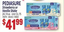 Jetro PEDIASURE Strawberry or Vanilla Shake offer
