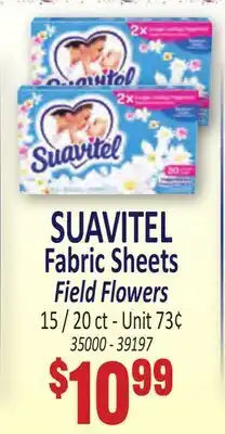 Jetro SUAVITEL Fabric Sheets Field Flowers offer