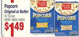 Jetro Popcorn Original or Butter offer