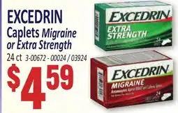 Jetro EXCEDRIN Caplets Migraine or Extra Strength offer