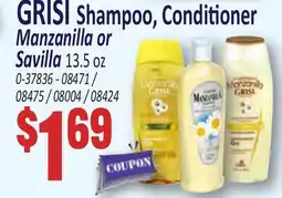 Jetro GRISI Shampoo, Conditioner Manzanilla or Savilla offer