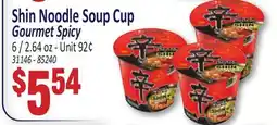 Jetro Shin Noodle Soup Cup Gourmet Spicy offer