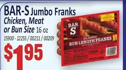 Jetro BAR-S Jumbo Franks offer