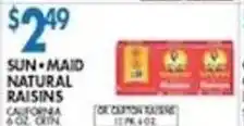 Associated Sun-maid natural raisins offer