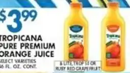 Associated Tropicana pure premium orange juice offer