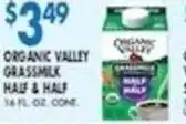 Associated Organic Valley Grassmilk Half & Half offer