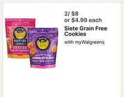 Walgreens Siete Grain Free Cookies offer