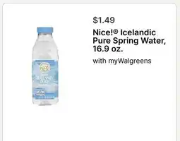 Walgreens Nice! Icelandic Pure Spring Water offer