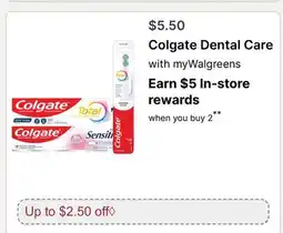 Walgreens Colgate Dental Care offer