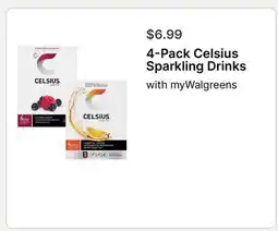 Walgreens 4-Pack Celsius Sparkling Drinks offer