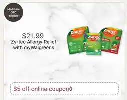 Walgreens Zyrtec Allergy Relief offer