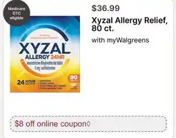 Walgreens Xyzal Allergy Relief, 80 ct offer