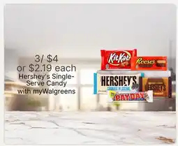 Walgreens Hershey's Single-Serve Candy offer