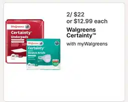 Walgreens Walgreens Certainty offer