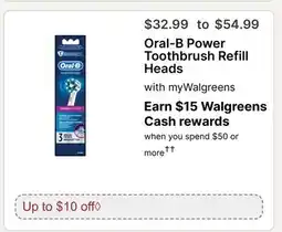 Walgreens Oral-B Power Toothbrush Refill Heads offer