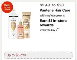 Walgreens Pantene Hair Care offer