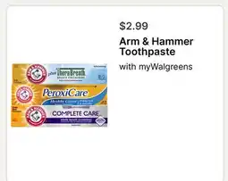 Walgreens Arm & Hammer Toothpaste offer