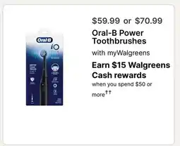 Walgreens Oral-B Power Toothbrushes offer