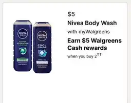 Walgreens Nivea Body Wash offer