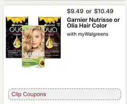 Walgreens Garnier Nutrisse or Olia Hair Color offer