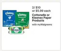 Walgreens Cottonelle or Kleenex Paper Products offer