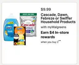 Walgreens Cascade, Dawn, Febreze or Swiffer Household Products offer