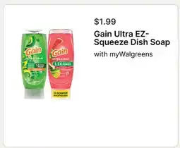 Walgreens Gain Ultra EZ-Squeeze Dish Soap offer
