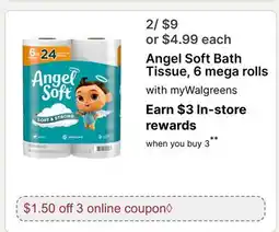 Walgreens Angel Soft Bath Tissue offer