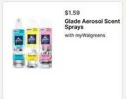 Walgreens Glade Aerosol Scent Sprays offer