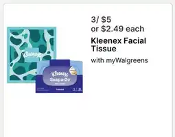 Walgreens Kleenex Facial Tissue offer