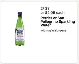 Walgreens Perrier or San Pellegrino Sparkling Water offer