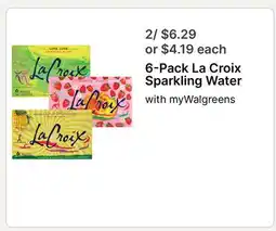 Walgreens 6-Pack La Croix Sparkling Water offer