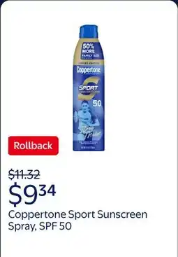 Walmart Coppertone Sport Sunscreen Spray, Ilona Maher Limited Edition Design, SPF 50 Sunscreen offer