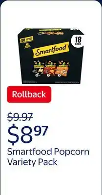 Walmart Smartfood Variety Pack Flavored Popcorn 3 Flavors offer