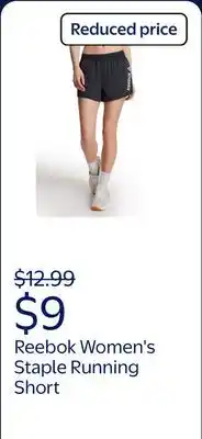 Walmart Reebok Women's and Women's Plus Staple 5 Running Short offer