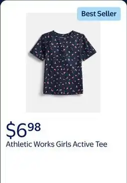 Walmart Athletic Works Girls Active Tee with Short Sleeves offer
