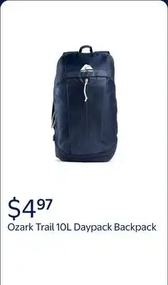 Walmart Ozark Trail 10L Adult/Teen Polyester Daypack Backpack, Navy offer