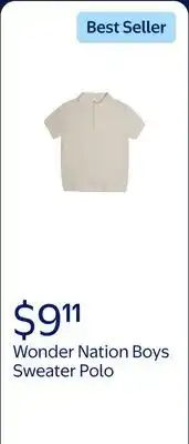 Walmart Wonder Nation Boys Sweater Polo offer
