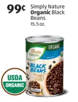 Aldi Simply Nature Organic Black Beans offer