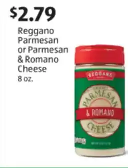 Aldi Reggano Parmesan or Parmesan & Romano Cheese offer