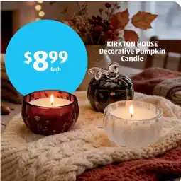 Aldi KIRKTON HOUSE Decorative Pumpkin Candle offer