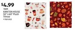 Aldi KIRKTON HOUSE 50 x 60 Plush Throw offer