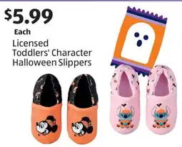 Aldi Licensed Toddlers' Character Halloween Slippers offer