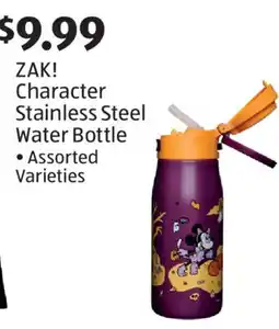 Aldi ZAK! Character Stainless Steel Water Bottle offer