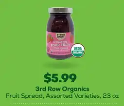 Grocery Outlet 3rd Row Organics Fruit Spread offer