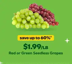 Grocery Outlet Red or Green Seedless Grapes offer