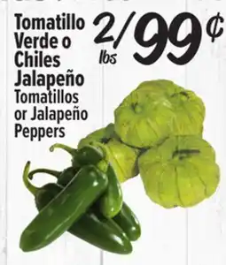 El Super Tomatillos or Jalapeño Peppers offer