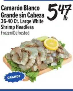 El Super 36-40 Ct. Large White Shrimp Headless offer
